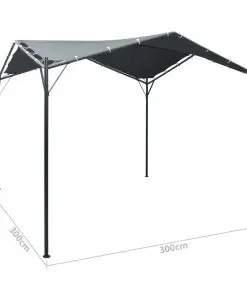 vidaXL Gazebo Pavilion Tent Canopy 3×3 m Steel Anthracite
