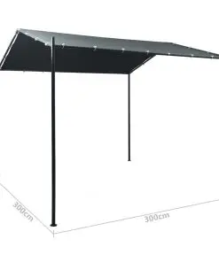 vidaXL Gazebo Pavilion Tent Canopy 3×3 m Steel Anthracite