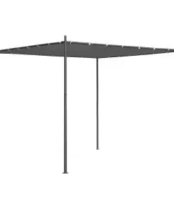 vidaXL Gazebo with Flat Roof 3x3x2.4 m Anthracite