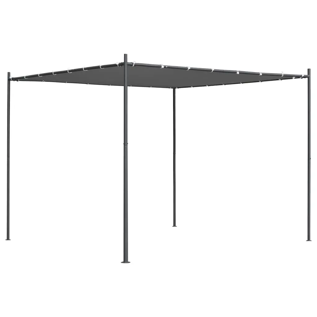 vidaXL Gazebo with Flat Roof 3x3x2.4 m Anthracite