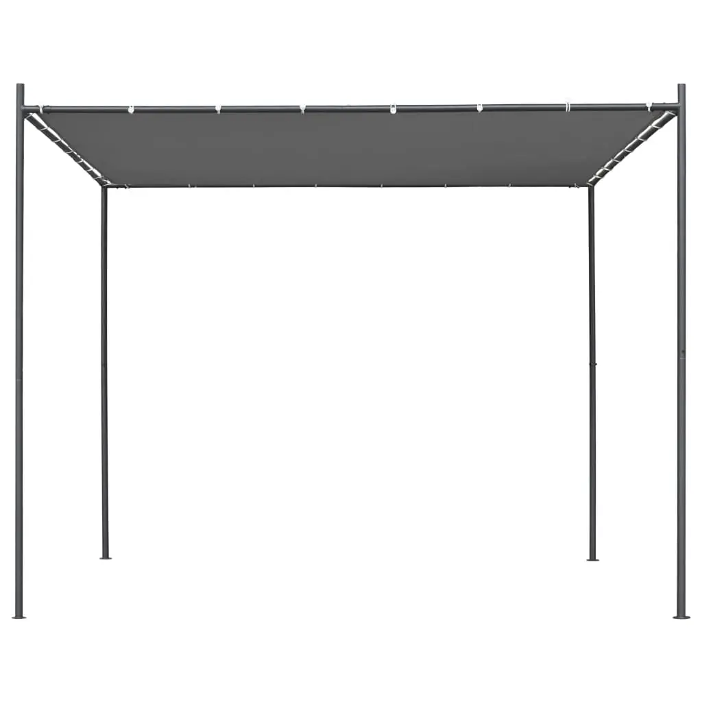 vidaXL Gazebo with Flat Roof 3x3x2.4 m Anthracite