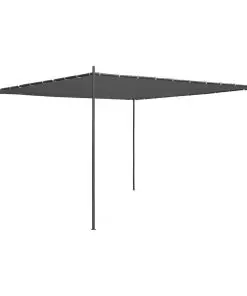 vidaXL Gazebo with Flat Roof 4x4x2.4 m Anthracite