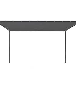 vidaXL Gazebo with Flat Roof 4x4x2.4 m Anthracite