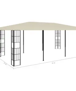 vidaXL Gazebo 3×6 m Cream