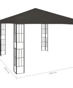 vidaXL Gazebo 3×3 m Anthracite