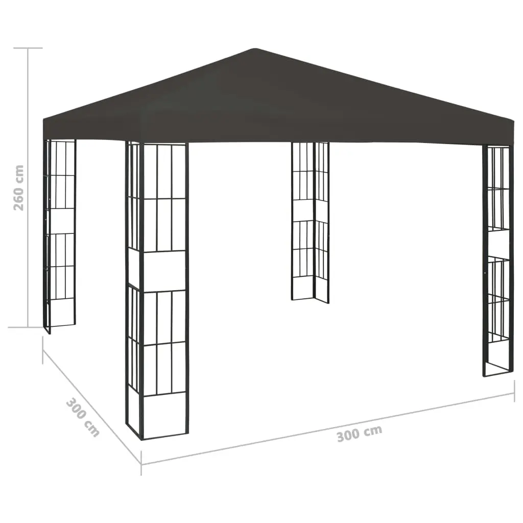 vidaXL Gazebo 3×3 m Anthracite