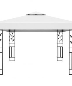 vidaXL Gazebo with Double Roof 3×4 m White