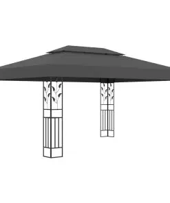 vidaXL Gazebo with Double Roof 3x4m Anthracite