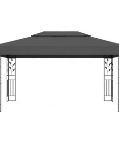 vidaXL Gazebo with Double Roof 3x4m Anthracite