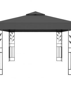 vidaXL Gazebo with Double Roof 3x4m Anthracite