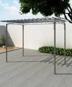 vidaXL Rose Arch Garden Arbor Steel Garden Decoration