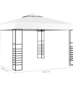 vidaXL Garden Marquee 3×3 m White