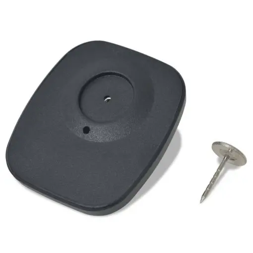 vidaXL 2000 pcs RF Hard Tags and Pins Sets 8.2 MHz Black