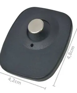 vidaXL 2000 pcs RF Hard Tags and Pins Sets 8.2 MHz Black