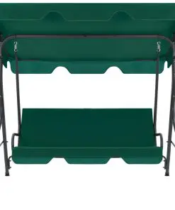 vidaXL Garden Swing Bench Green 170x110x153 cm Fabric