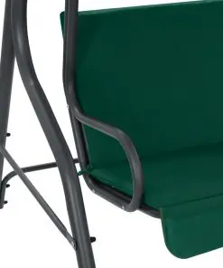 vidaXL Garden Swing Bench Green 170x110x153 cm Fabric