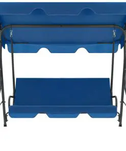 vidaXL Garden Swing Bench Dark Blue 170x110x153 cm Fabric
