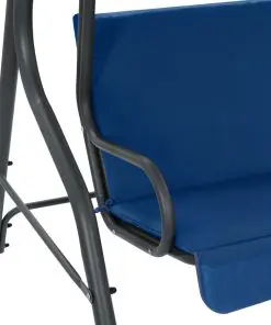 vidaXL Garden Swing Bench Dark Blue 170x110x153 cm Fabric