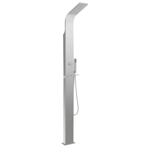 vidaXL Outdoor Shower Stainless Steel Curved