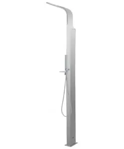 vidaXL Outdoor Shower Stainless Steel Curved