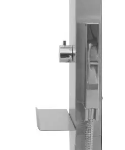 vidaXL Outdoor Shower Stainless Steel Curved