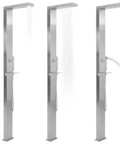 vidaXL Outdoor Shower Stainless Steel Square