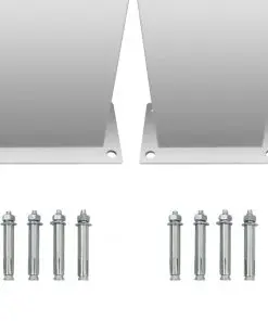 vidaXL Outdoor Shower Stainless Steel Double Jets