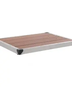 vidaXL Outdoor Shower Tray WPC Stainless Steel 80×62 cm Brown