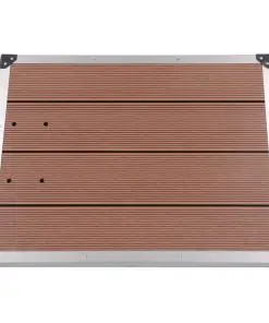 vidaXL Outdoor Shower Tray WPC Stainless Steel 80×62 cm Brown
