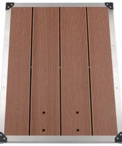 vidaXL Outdoor Shower Tray WPC Stainless Steel 80×62 cm Brown