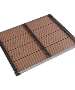 vidaXL Outdoor Shower Tray WPC Stainless Steel 80×62 cm Brown