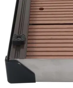 vidaXL Outdoor Shower Tray WPC Stainless Steel 80×62 cm Brown