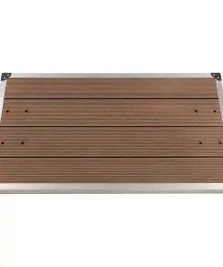 vidaXL Outdoor Shower Tray WPC Stainless Steel 110×62 cm Brown