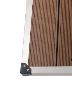 vidaXL Outdoor Shower Tray WPC Stainless Steel 110×62 cm Brown