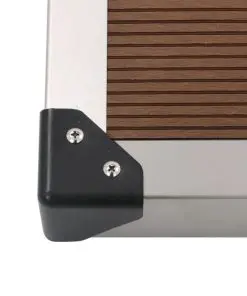 vidaXL Outdoor Shower Tray WPC Stainless Steel 110×62 cm Brown