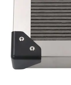 vidaXL Outdoor Shower Tray WPC Stainless Steel 110×62 cm Grey