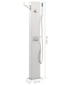 vidaXL Garden Shower Faucet 110 cm Stainless Steel