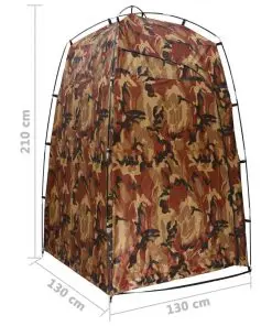 vidaXL Shower/WC/Changing Tent Camouflage
