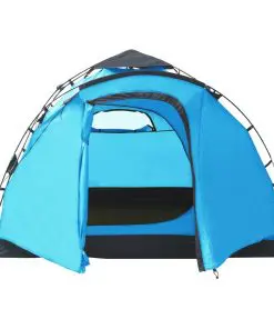 vidaXL Pop Up Camping Tent 3 Person Blue
