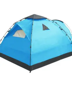 vidaXL Pop Up Camping Tent 3 Person Blue