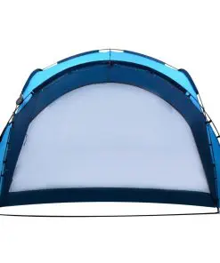 vidaXL Party Tent with LED and 4 Sidewalls 3.6×3.6×2.3 m Blue