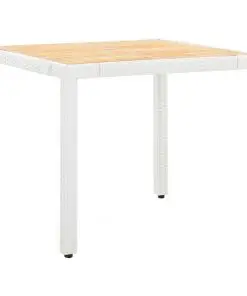 vidaXL 5 Piece Outdoor Dining Set Poly Rattan White