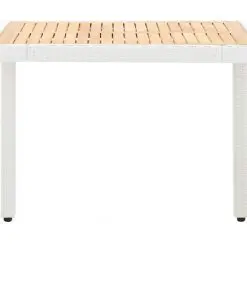 vidaXL 5 Piece Outdoor Dining Set Poly Rattan White