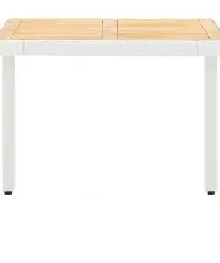 vidaXL 5 Piece Outdoor Dining Set Poly Rattan White