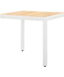 vidaXL 5 Piece Outdoor Dining Set Poly Rattan White