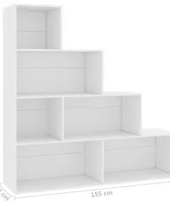 vidaXL Book Cabinet/Room Divider White 155x24x160 cm Chipboard