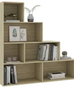 vidaXL Book Cabinet/Room Divider Sonoma Oak 155x24x160 cm Chipboard