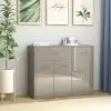 vidaXL Sideboard High Gloss Grey 88x30x70 cm Chipboard