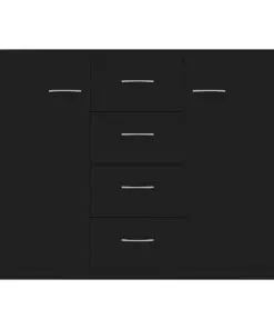 vidaXL Sideboard Black 88x30x65 cm Chipboard