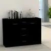 vidaXL Sideboard Black 88x30x65 cm Chipboard